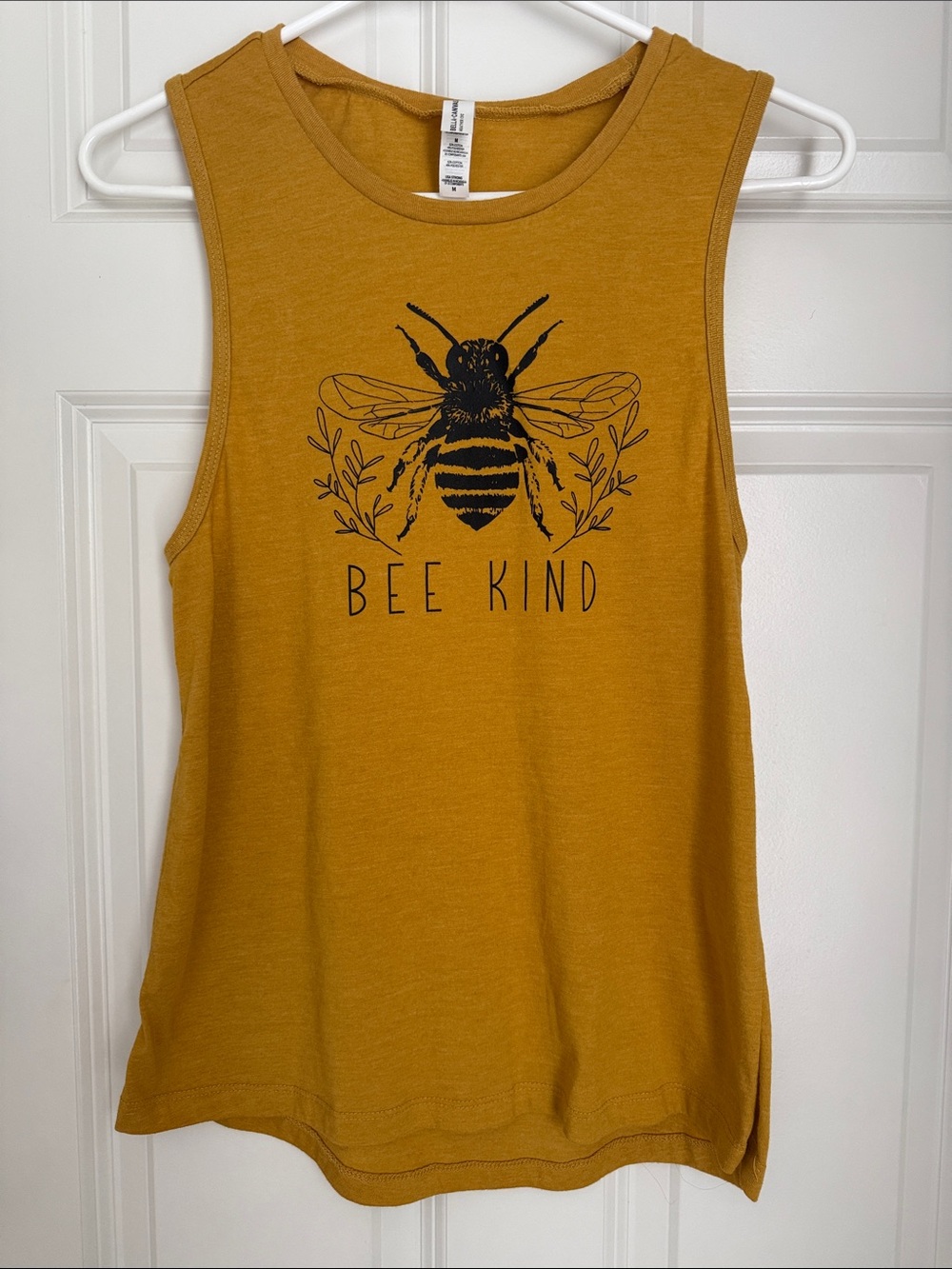 Women’s' Bee Kind Graphic Tank Top - Mustard